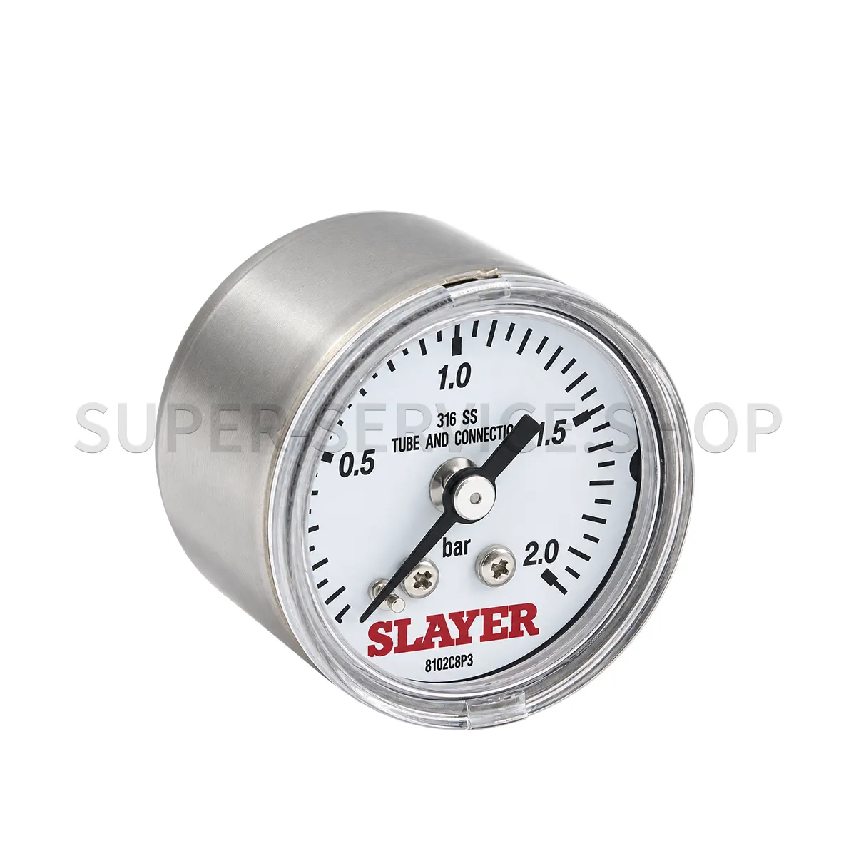 STEAM GAUGE, 2 BAR, CUSTOM PRINTED SLAYER LOGO - SLAYER EspressoV3 SLAYER